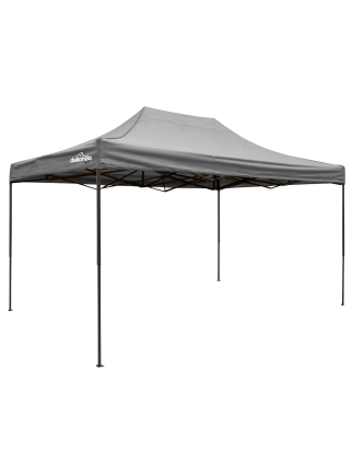 Dellonda Premium 3 x 4.5m Pop-Up Gazebo, Heavy Duty, PVC Coated, Water Resistant Fabric, Supplied with Carry Bag, Rope, Stakes &