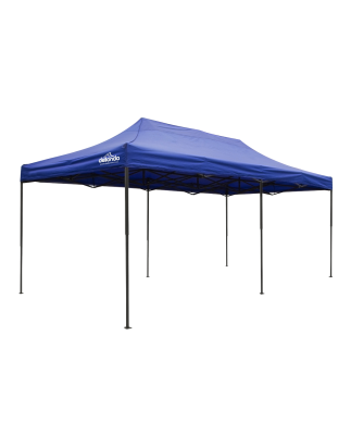 Dellonda Premium 3x6m Pop-Up Gazebo, Heavy Duty, PVC Coated, Water Resistant Fabric, Supplied with Carry Bag, Rope, Stakes & Wei