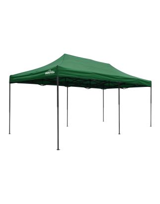 Dellonda Premium 3x6m Pop-Up Gazebo, Heavy Duty, PVC Coated, Water Resistant Fabric, Supplied with Carry Bag, Rope, Stakes & Wei