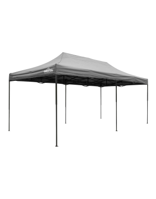 Dellonda Premium 3x6m Pop-Up Gazebo, Heavy Duty, PVC Coated, Water Resistant Fabric, Supplied with Carry Bag, Rope, Stakes & Wei