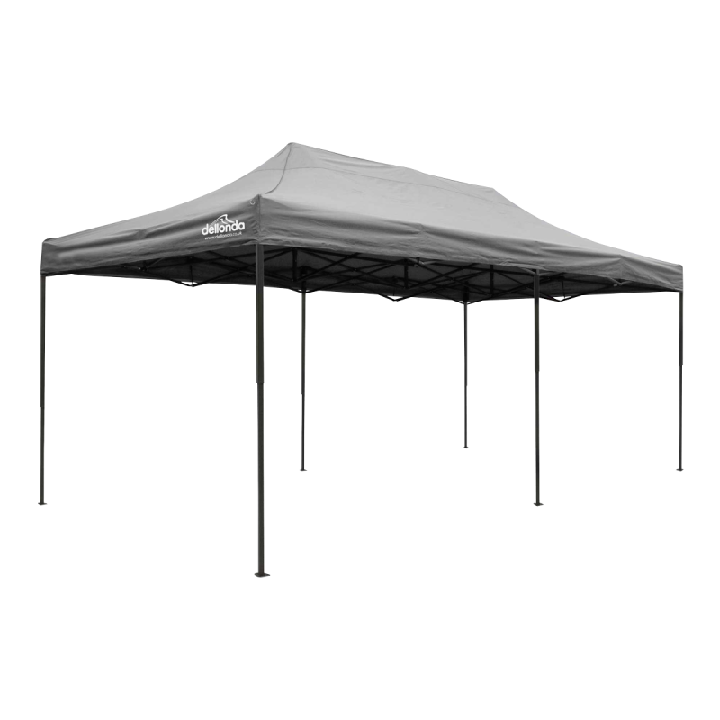 Dellonda Premium 3x6m Pop-Up Gazebo, Heavy Duty, PVC Coated, Water Resistant Fabric, Supplied with Carry Bag, Rope, Stakes & Wei