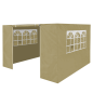 Dellonda Premium Side Walls/Doors/Windows for Gazebo/Marquee, Fits 2 x 2m Models - Beige