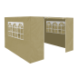 Dellonda Premium Side Walls/Doors/Windows for Gazebo/Marquee, Fits 2 x 2m Models - Beige