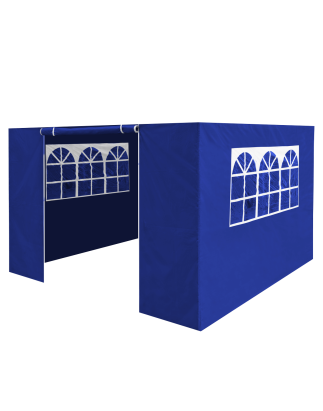 Dellonda Premium Side Walls/Doors/Windows for Gazebo/Marquee, Fits 2 x 2m Models - Blue