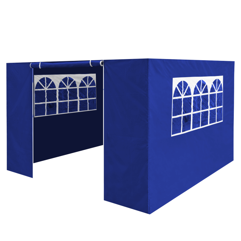 Dellonda Premium Side Walls/Doors/Windows for Gazebo/Marquee, Fits 2 x 2m Models - Blue