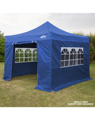 Dellonda Premium Parois latérales/portes/fenêtres pour tonnelle/chapiteau, convient aux modèles 2 x 2 m – Bleu