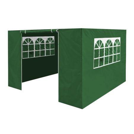 Dellonda Premium Side Walls/Doors/Windows for Gazebo/Marquee, Fits 2 x 2m Models - Dark Green