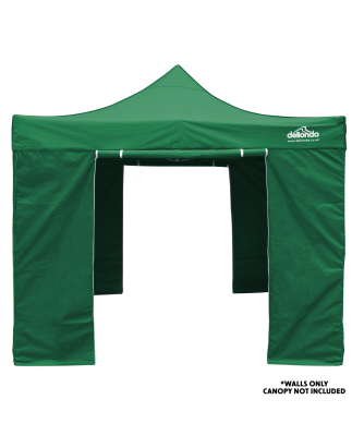 Dellonda Premium Side Walls/Doors/Windows for Gazebo/Marquee, Fits 2 x 2m Models - Dark Green