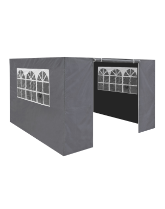 Dellonda Premium Side Walls/Doors/Windows for Gazebo/Marquee, Fits 2 x 2m Models - Grey