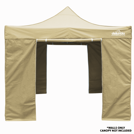 Dellonda Premium Gazebo/Marquee Parois latérales/Portes/Fenêtres, convient aux modèles 3 x 3 m – Beige