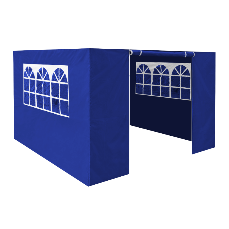 Dellonda Premium Gazebo/Marquee Side Walls/Doors/Windows, Fits 3 x 3m Models - Blue