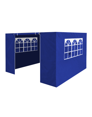 Dellonda Premium Gazebo/Marquee Side Walls/Doors/Windows, Fits 3 x 3m Models - Blue