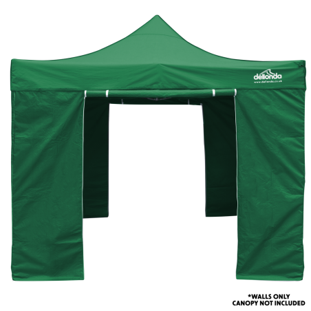 Dellonda Premium Gazebo/Marquee Side Walls/Doors/Windows, Fits 3 x 3m Models - Dark Green