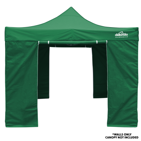 Dellonda Premium Gazebo/Marques latérales/Portes/Fenêtres, convient aux modèles 3 x 3 m – Vert foncé