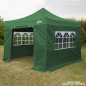 Dellonda Premium Gazebo/Marques latérales/Portes/Fenêtres, convient aux modèles 3 x 3 m – Vert foncé