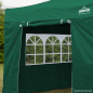 Dellonda Premium Gazebo/Marques latérales/Portes/Fenêtres, convient aux modèles 3 x 3 m – Vert foncé