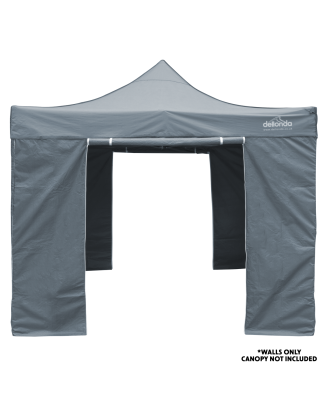 Dellonda Premium Gazebo/Marquee Side Walls/Doors/Windows, Fits 3 x 3m Models - Grey