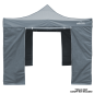 Dellonda Premium Gazebo/Marquee Side Walls/Doors/Windows, Fits 3 x 3m Models - Grey