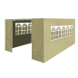 Dellonda Premium Side Walls/Doors/Windows for Gazebo/Marquee, Fits 3 x 4.5m Models - Beige