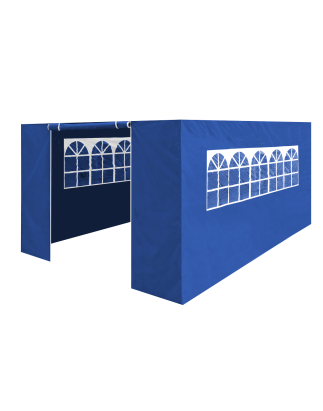 Dellonda Premium Side Walls/Doors/Windows for Gazebo/Marquee, Fits 3 x 4.5m Models - Blue