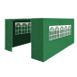 Dellonda Premium Side Walls/Doors/Windows for Gazebo/Marquee, Fits 3 x 4.5m Models - Dark Green