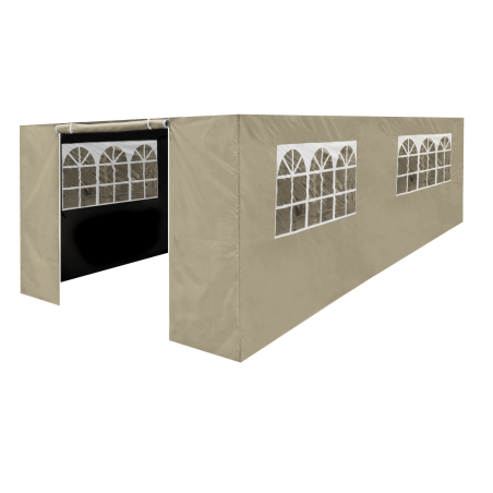 Dellonda Premium Side Walls/Doors/Windows for Gazebo/Marquee, Fits 3 x 6m Models - Beige