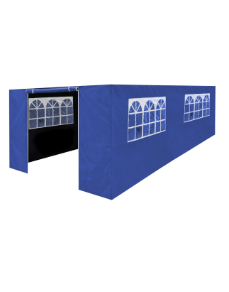 Dellonda Premium Side Walls/Doors/Windows for Gazebo/Marquee, Fits 3 x 6m Models - Blue