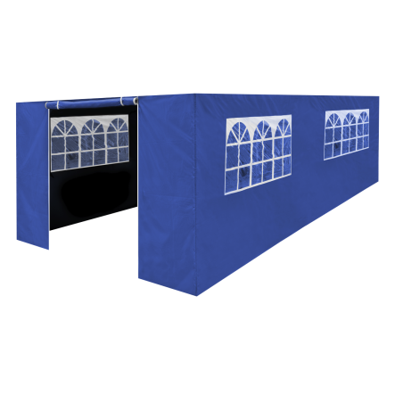 Dellonda Premium Side Walls/Doors/Windows for Gazebo/Marquee, Fits 3 x 6m Models - Blue