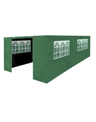 Dellonda Premium Side Walls/Doors/Windows for Gazebo/Marquee, Fits 3 x 6m Models - Dark Green