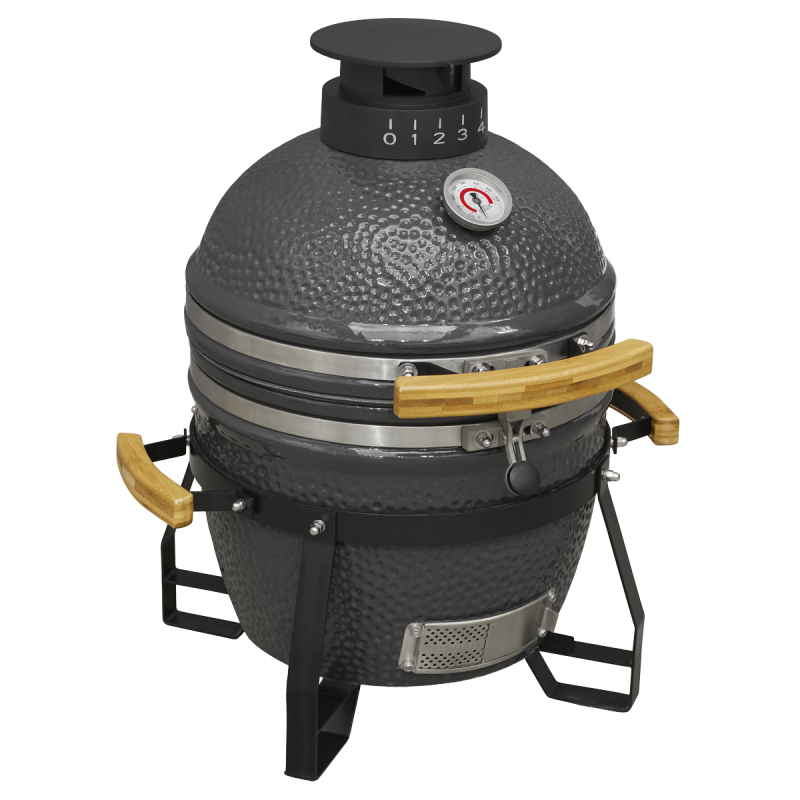 Dellonda Deluxe 16"(40cm) Ceramic Kamado Style BBQ Grill/Oven/Smoker