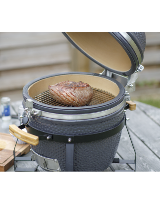 Dellonda Deluxe 16"(40cm) Grill/Four/Fumoir en céramique de style Kamado