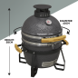 Dellonda Deluxe 16"(40cm) Ceramic Kamado Style BBQ Grill/Oven/Smoker