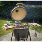 Dellonda Deluxe 22"(56cm) Ceramic Kamado Style BBQ Grill/Oven/Smoker, Supplied with Wheeled Stand