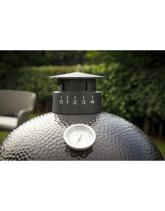 Dellonda Deluxe 22"(56cm) Ceramic Kamado Style BBQ Grill/Oven/Smoker, Supplied with Wheeled Stand