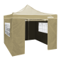 Dellonda Premium 2x2m Pop-Up Gazebo & Side Walls, PVC Coated, Water Resistant Fabric, Supplied with Carry Bag, Rope, Stakes & We