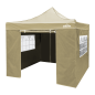 Dellonda Premium 2x2m Pop-Up Gazebo & Side Walls, PVC Coated, Water Resistant Fabric, Supplied with Carry Bag, Rope, Stakes & We