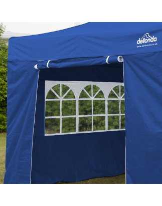 Dellonda Premium 2x2m Pop-Up Gazebo & Side Walls, PVC Coated, Water Resistant Fabric, Supplied with Carry Bag, Rope, Stakes & We