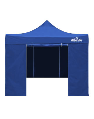 Dellonda Premium 2x2m Pop-Up Gazebo & Side Walls, PVC Coated, Water Resistant Fabric, Supplied with Carry Bag, Rope, Stakes & We