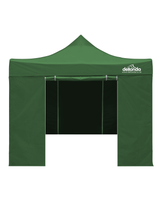 Dellonda Premium 2x2m Pop-Up Gazebo & Side Walls, PVC Coated, Water Resistant Fabric with Carry Bag, Rope, Stakes & Weight Bags 