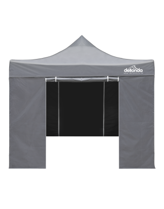 Dellonda Premium 2x2m Pop-Up Gazebo & Side Walls, PVC Coated, Water Resistant Fabric, Supplied with Carry Bag, Rope, Stakes & We