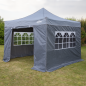 Dellonda Premium 2x2m Pop-Up Gazebo & Side Walls, PVC Coated, Water Resistant Fabric, Supplied with Carry Bag, Rope, Stakes & We