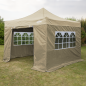 Dellonda Premium 3x3m Pop-Up Gazebo & Side Walls, PVC Coated, Water Resistant Fabric with Carry Bag, Rope, Stakes & Weight Bags 