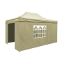 Dellonda Premium 3x4.5m Pop-Up Gazebo & Side Walls, PVC Coated, Water Resistant Fabric with Carry Bag, Rope, Stakes & Weight Bag