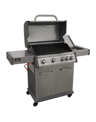 Dellonda 4+1 Burner Deluxe Gas BBQ Grill, Stainless Steel, Side Burner, Ignition