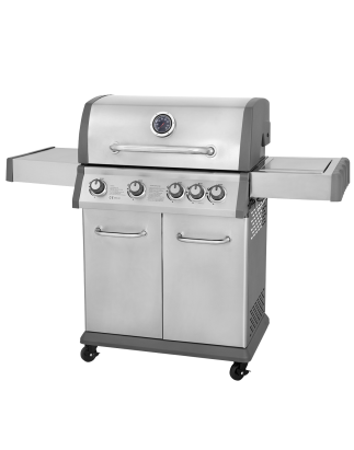 Dellonda 4+1 Burner Deluxe Gas BBQ Grill, Stainless Steel, Side Burner, Ignition