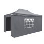 Dellonda Premium 3x4.5m Pop-Up Gazebo & Side Walls, PVC Coated, Water Resistant Fabric with Carry Bag, Rope, Stakes & Weight Bag