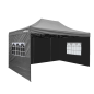 Dellonda Premium 3x4.5m Pop-Up Gazebo & Side Walls, PVC Coated, Water Resistant Fabric with Carry Bag, Rope, Stakes & Weight Bag