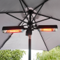 Dellonda Parasol Pliant/Gazebo/Patio Chauffage Infrarouge Extérieur, Deux Panneaux, Câble Extra Long 5M, 1600W