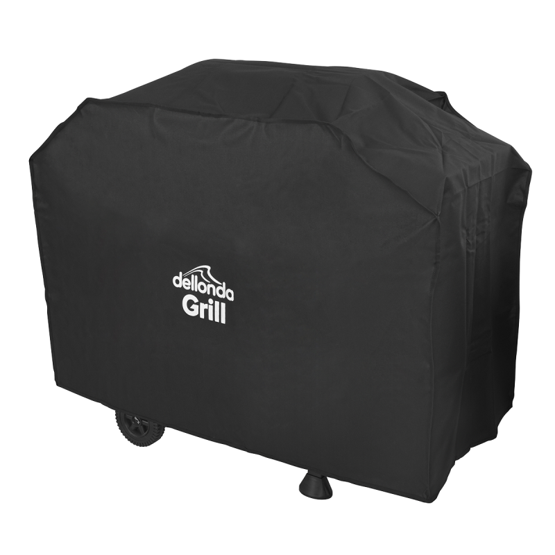 Dellonda Black PVC Cover for BBQs, Water-Resistant 1150 x 920mm