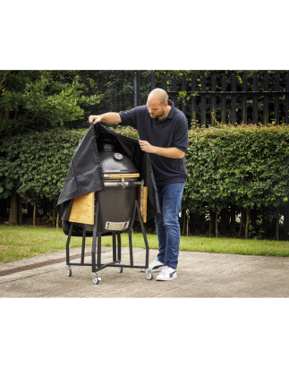 Dellonda Water-Resistant Cover for Kamado BBQ - 75 x 95cm